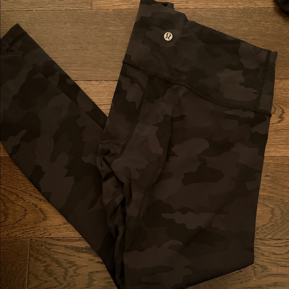 lululemon athletica Black Camo Leggings
